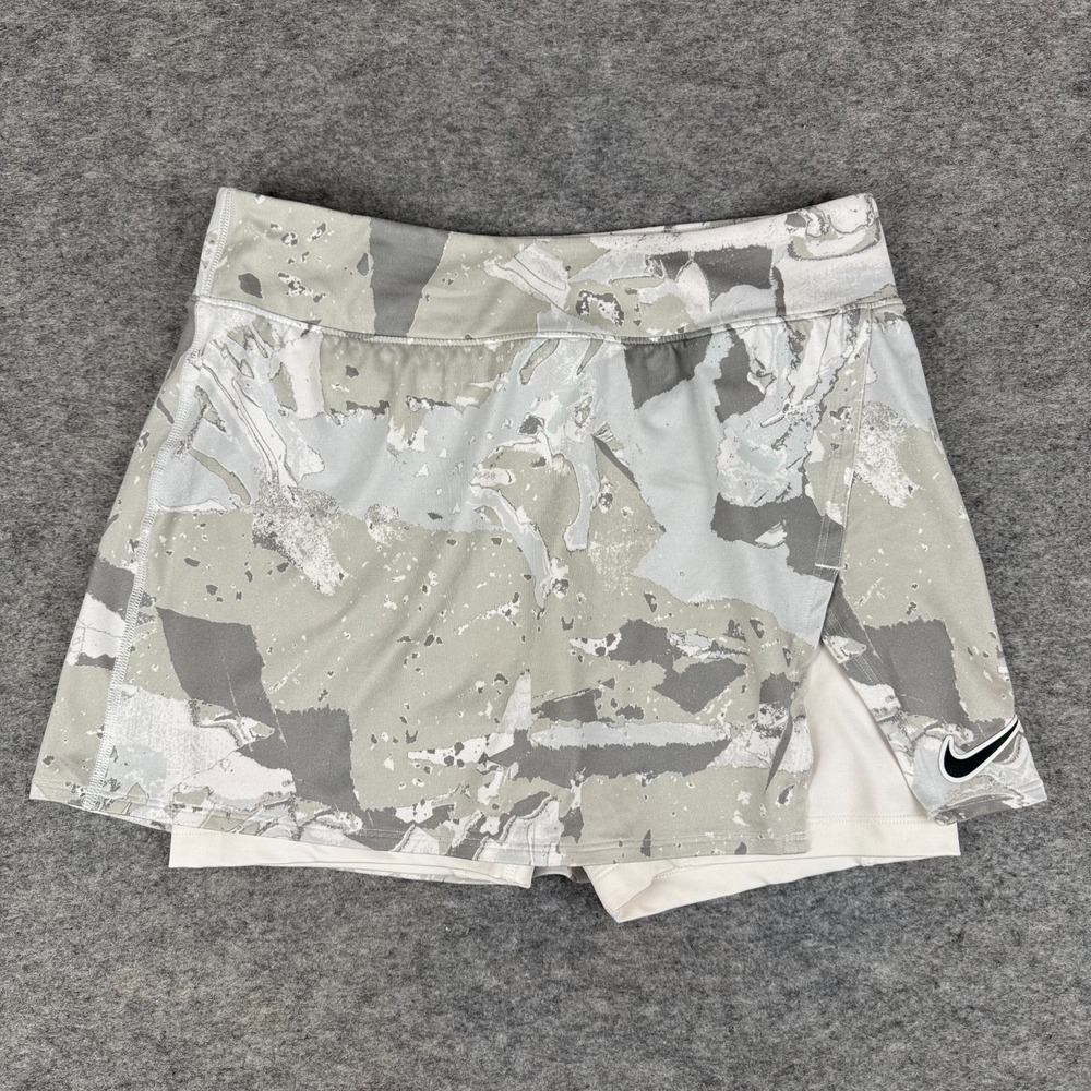 Nike Dri Fit Court Victory Tennis Skirt‎ Skort Slim Fit Gray Womens Small S